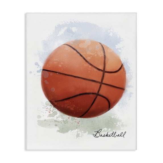 Stupell Industries Modern Soft Pastel Basketball Canvas Art, 16 x 20, by Matthew Piotrowicz