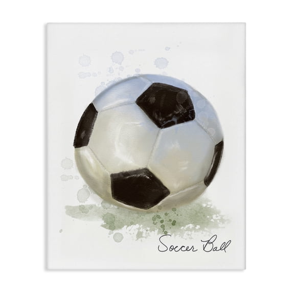 Stupell Industries Modern Soft Pastel Soccer Ball Canvas Art, 16 x 20, by Matthew Piotrowicz
