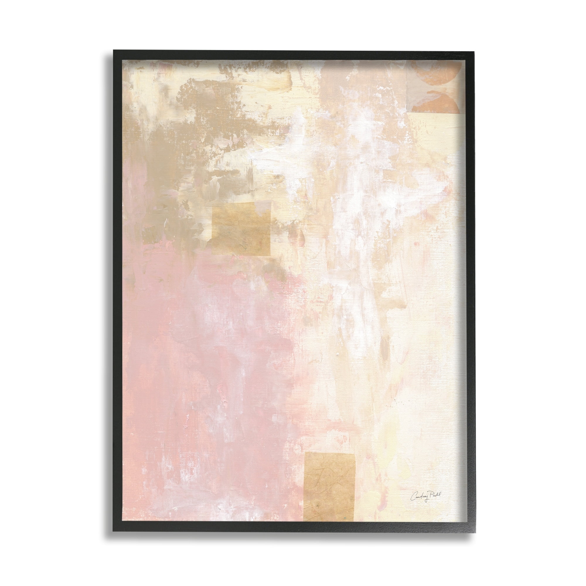 Stupell Industries Modern Soft Pink Beige Abstract Painting Morning Composition, 16 x 20,Design by Courtney Prahl