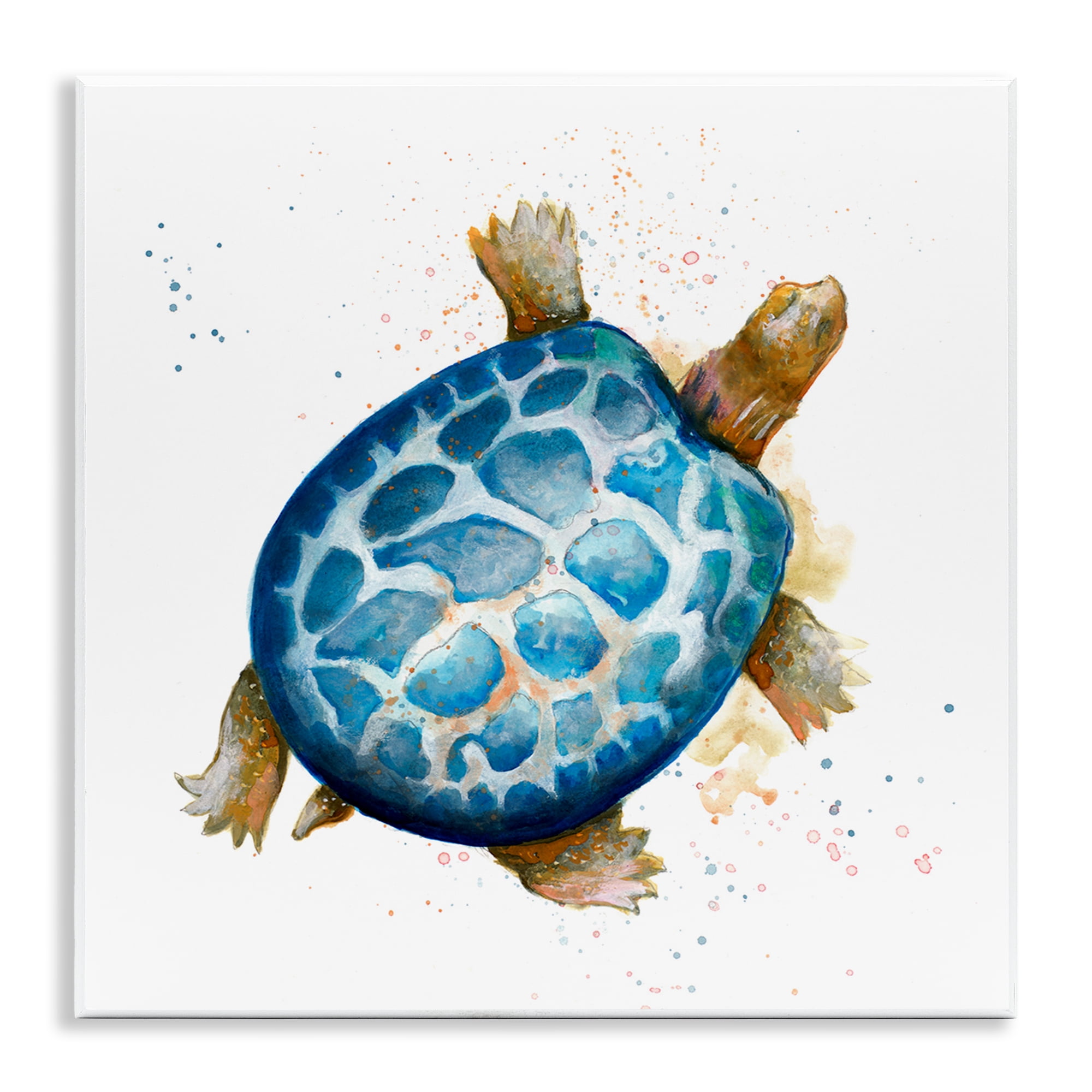 Stupell Industries Modern Speckled Turtle Animals & Insects Painting Unframed Art Print Wall Art, 12 x 12