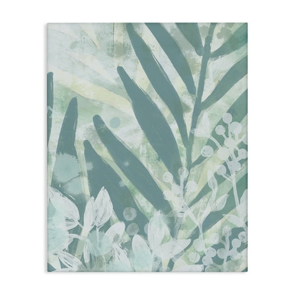 Stupell Industries Modern Splatter Palms Botanical & Floral Painting Gallery Wrapped Canvas Art Print Wall Art, 16 x 20