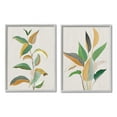 thumbnail image 1 of Stupell Industries Modern Split Plant Leaves Botanical & Floral Painting Gray Framed Art Print Wall Art, 24 x 30, Set of 2, 1 of 10