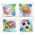 thumbnail image 1 of Stupell Industries Modern Sports Balls Splash Design by Kim Allen Outdoor Printed Pillow (Set of 4), 1 of 6