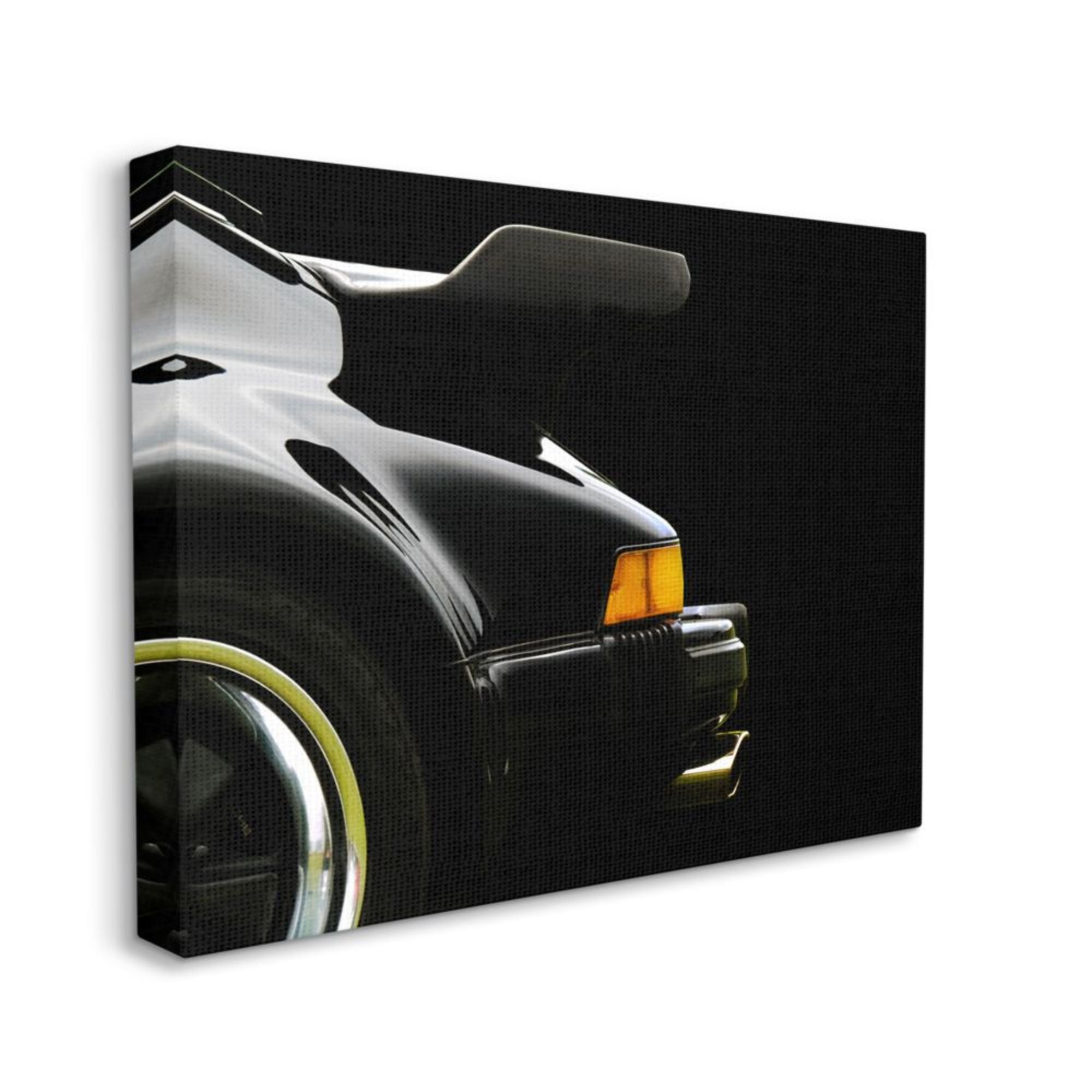 Stupell Industries Modern Sports Car Rear View Detail Black Orange Design by Clive Branson, 30" x 40"