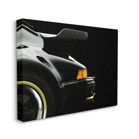 Stupell Industries Modern Sports Car Rear View Detail Black Orange Design by Clive Branson, 36" x 48"
