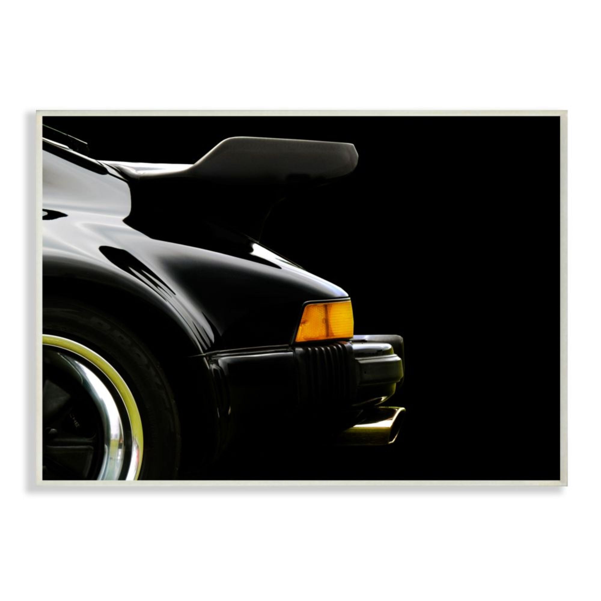 Stupell Industries Modern Sports Car Rear View Detail Black Orange Design by Clive Branson