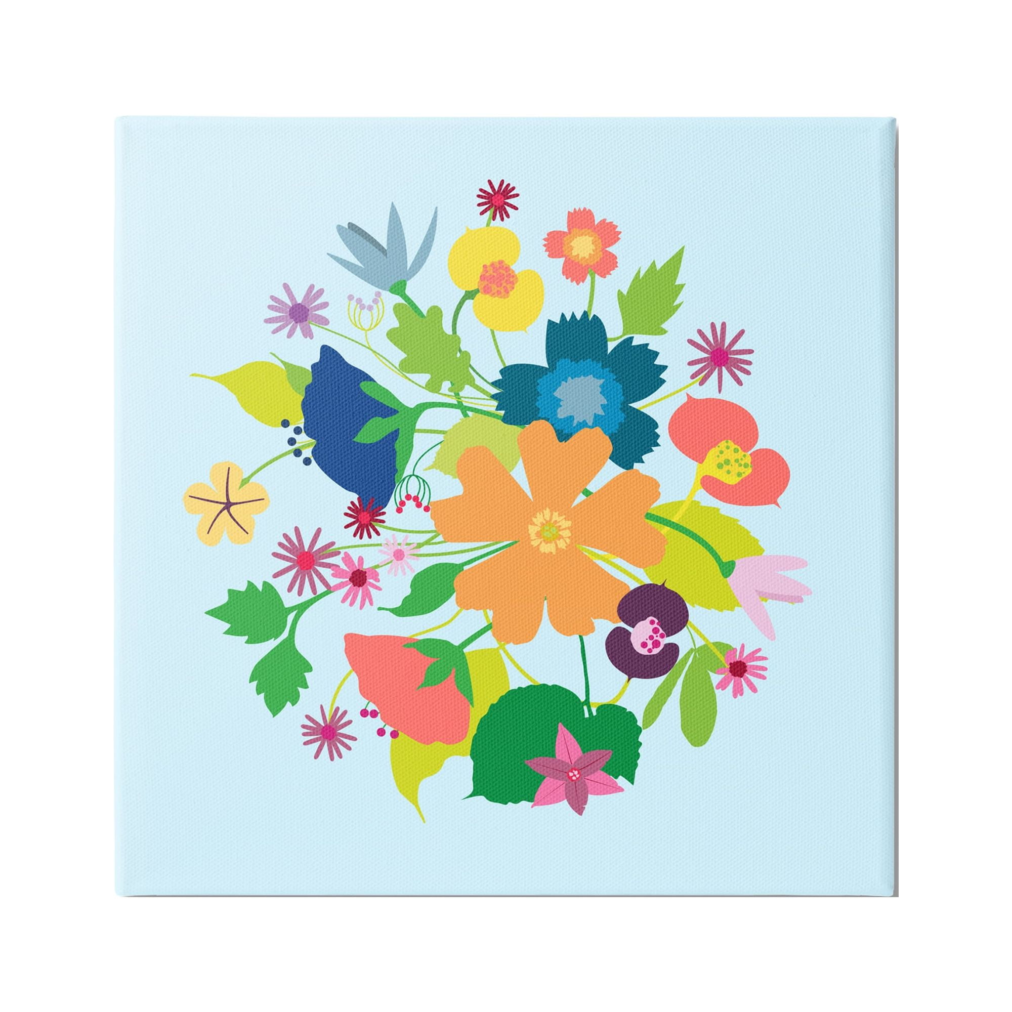 Stupell Industries Modern Spring Petals Botanical & Floral Painting Gallery Wrapped Canvas Art Print Wall Art, 36 x 36