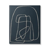 Stupell Industries Modern Squiggle Line Form Graphic Art Gallery Wrapped Canvas Print Wall Art, Design by Susan Jill