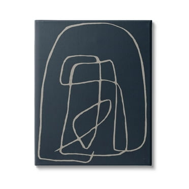 Stupell Industries Modern Squiggle Line Form Graphic Art Gallery Wrapped Canvas Print Wall Art, Design by Susan Jill