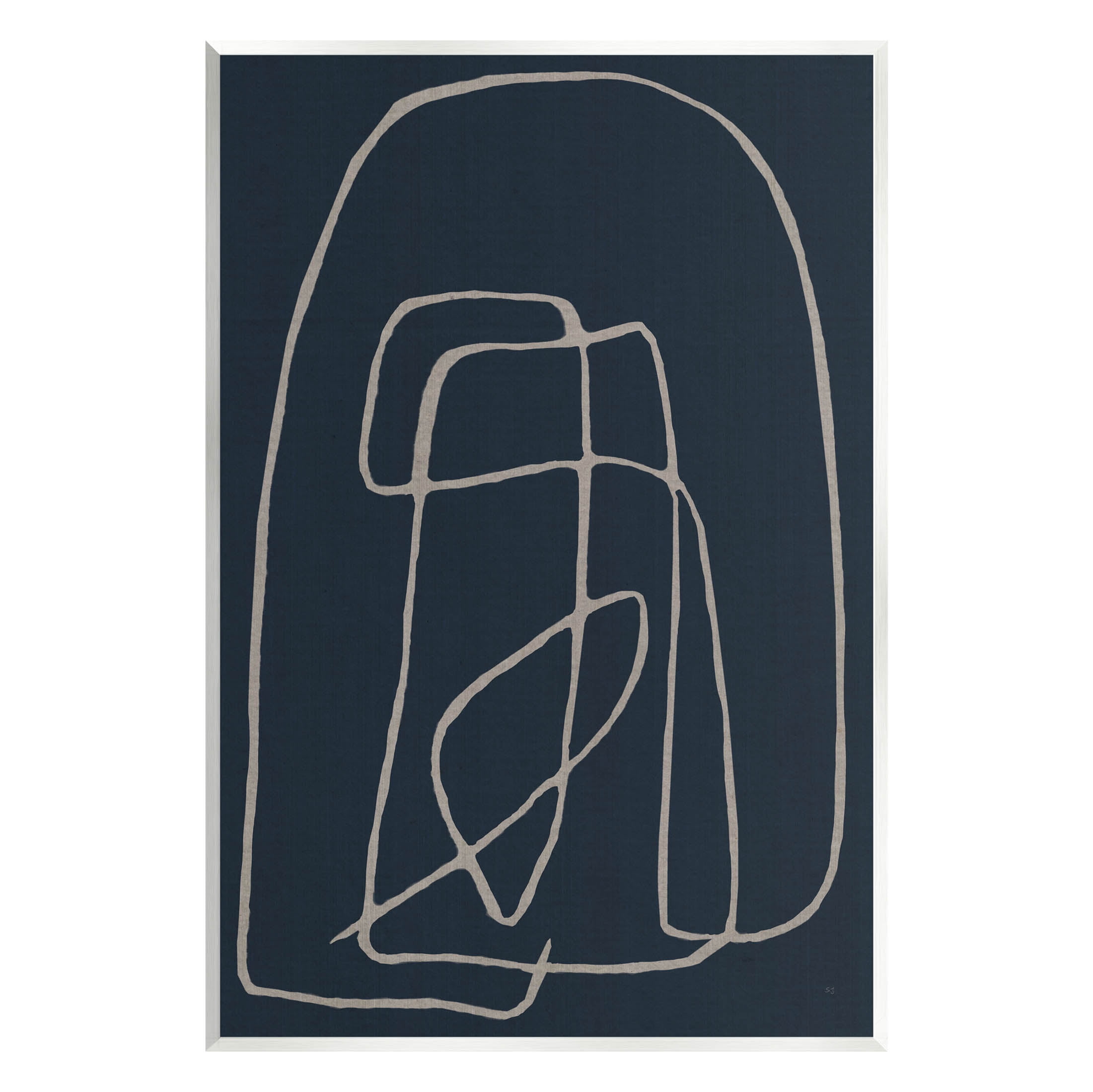 Stupell Industries Modern Squiggle Line Form Graphic Art Unframed Art Print Wall Art, Design by Susan Jill