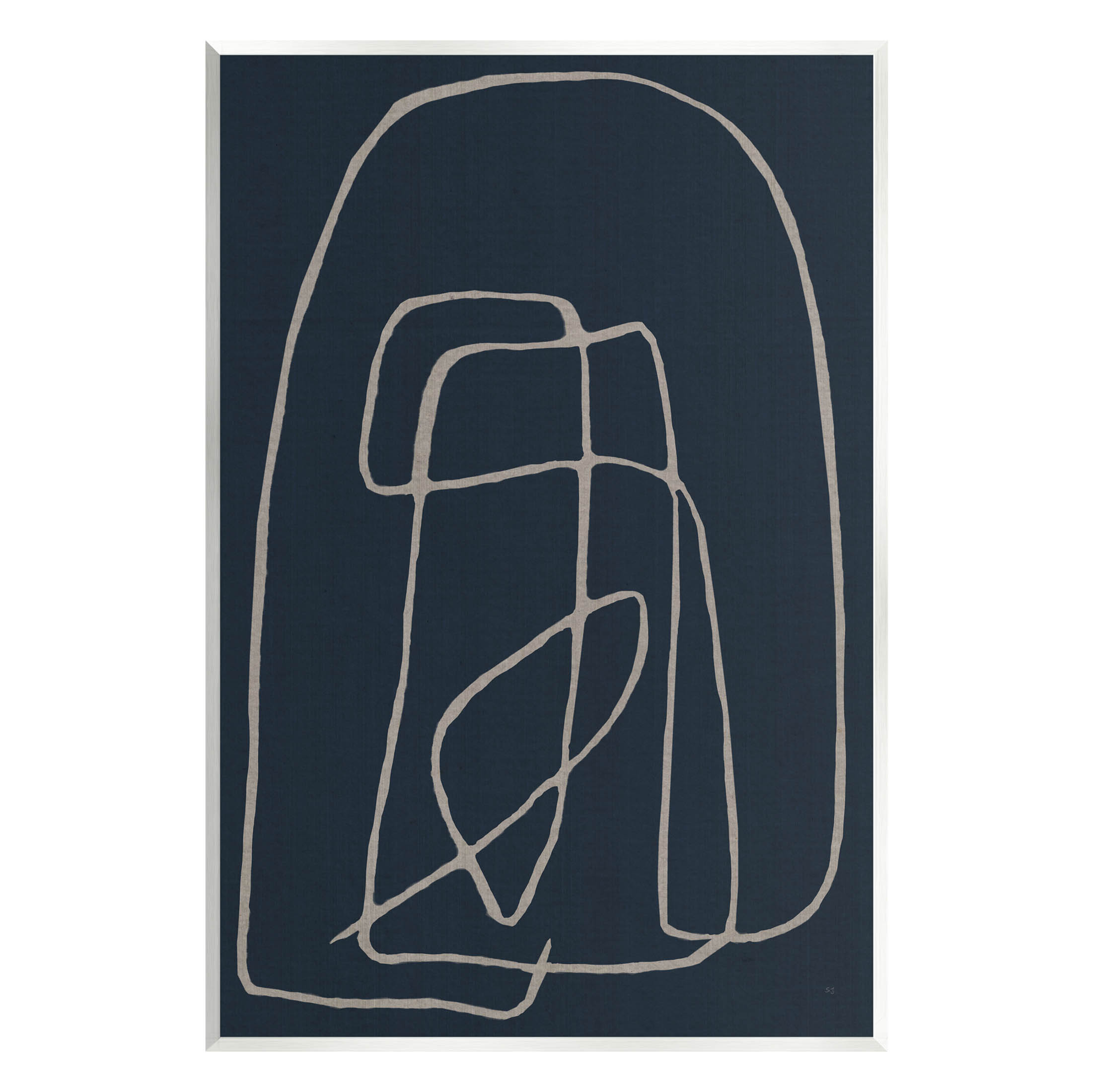 Stupell Industries Modern Squiggle Line Form Graphic Art Unframed Art Print Wall Art, Design by Susan Jill