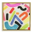 thumbnail image 1 of Stupell Industries Modern Squiggle Shapes Abstract Painting Gold Floater Framed Canvas Art Print Wall Art, 18 x 18, 1 of 10