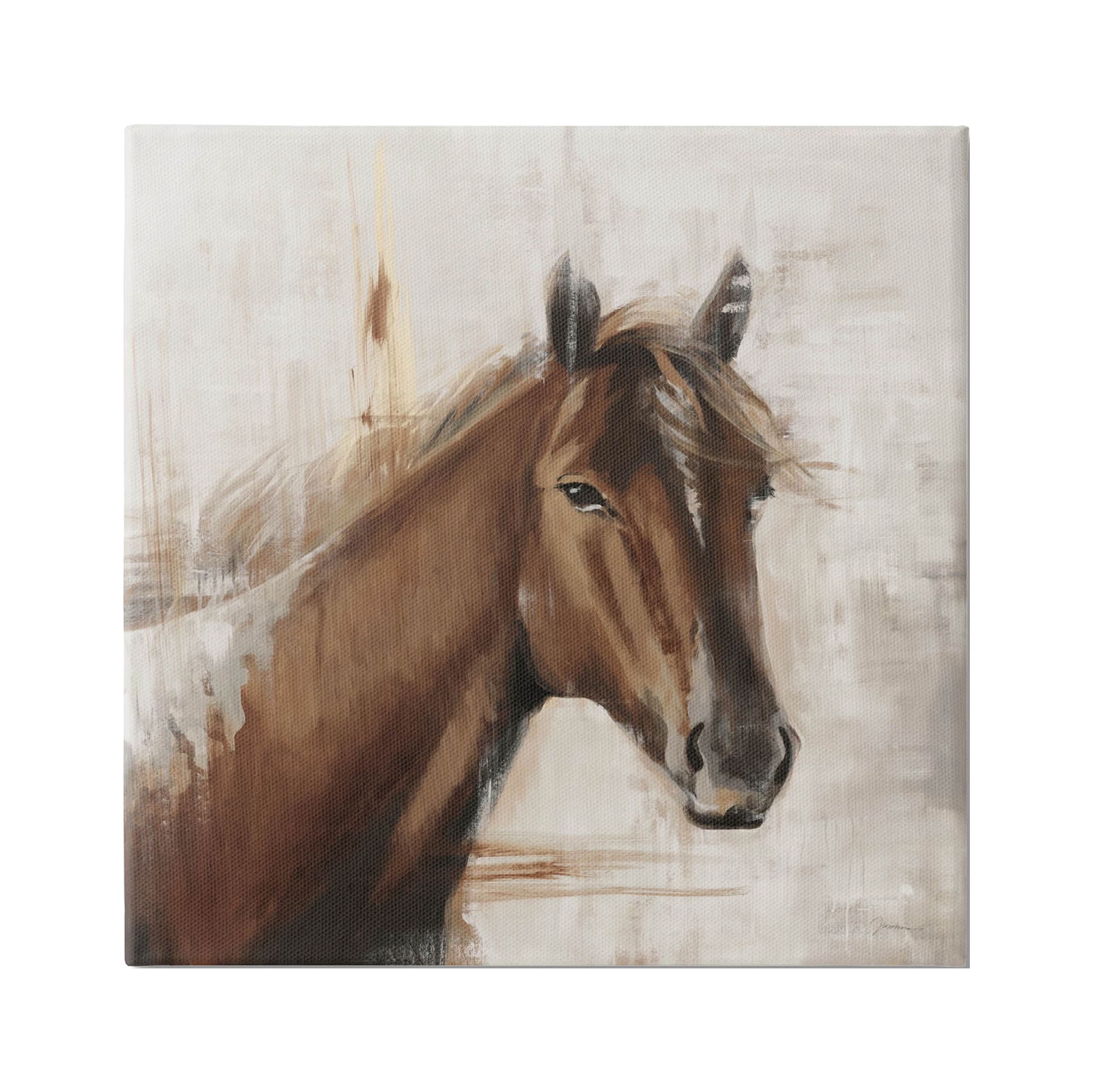 Stupell Industries Modern Stallion Painting Painting Gallery Wrapped Canvas Print Wall Art, Design by Liz Jardine