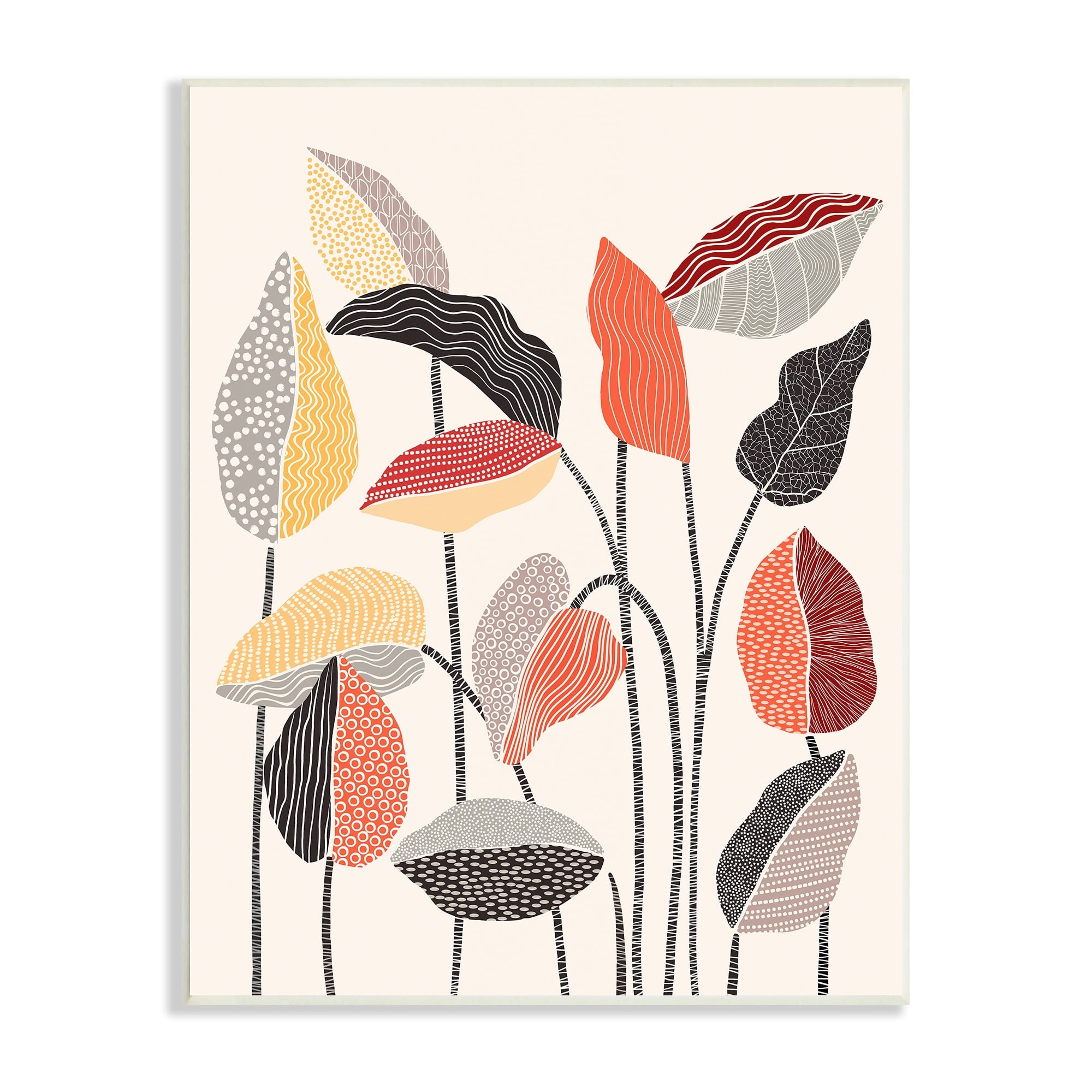 Stupell Industries Modern Floral Stripes Canvas Wall Art by Ioana