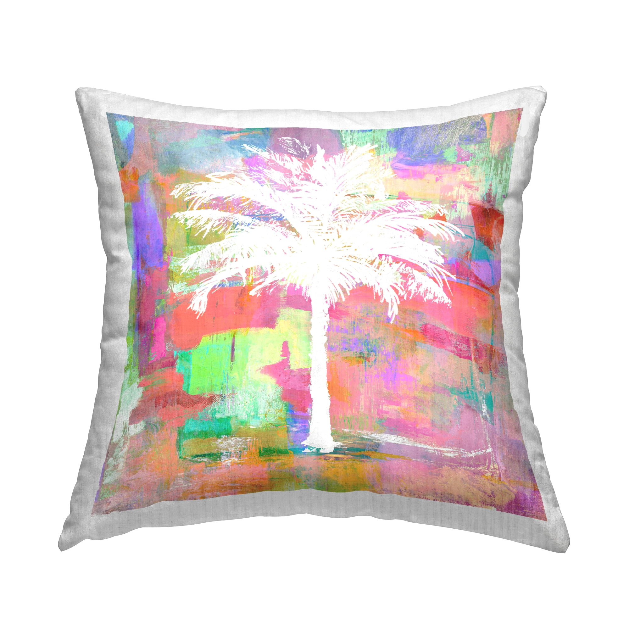 Stupell Industries Modern Summer Palm Tree Printed Throw Pillow Design by Kristen Drew