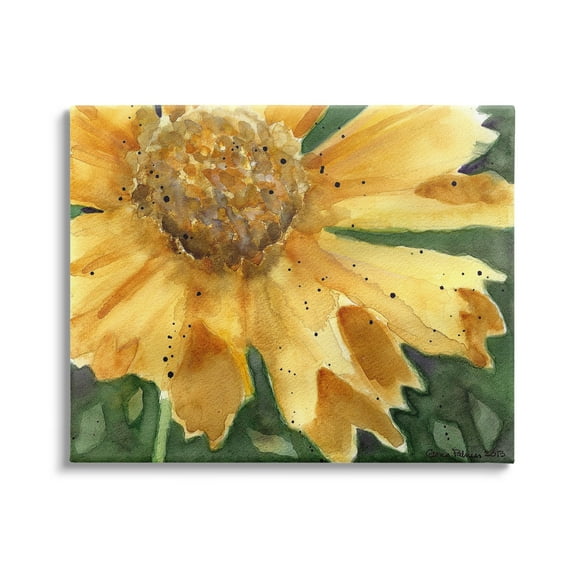 Stupell Industries Modern Sunflower Watercolor Botanical & Floral Painting Gallery Wrapped Canvas Print Wall Art, 30 x 24