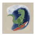 thumbnail image 1 of Stupell Industries Modern Surfing Dino T-Rex Canvas Art, 17 x 17, by Carrie Cantwell, 1 of 8