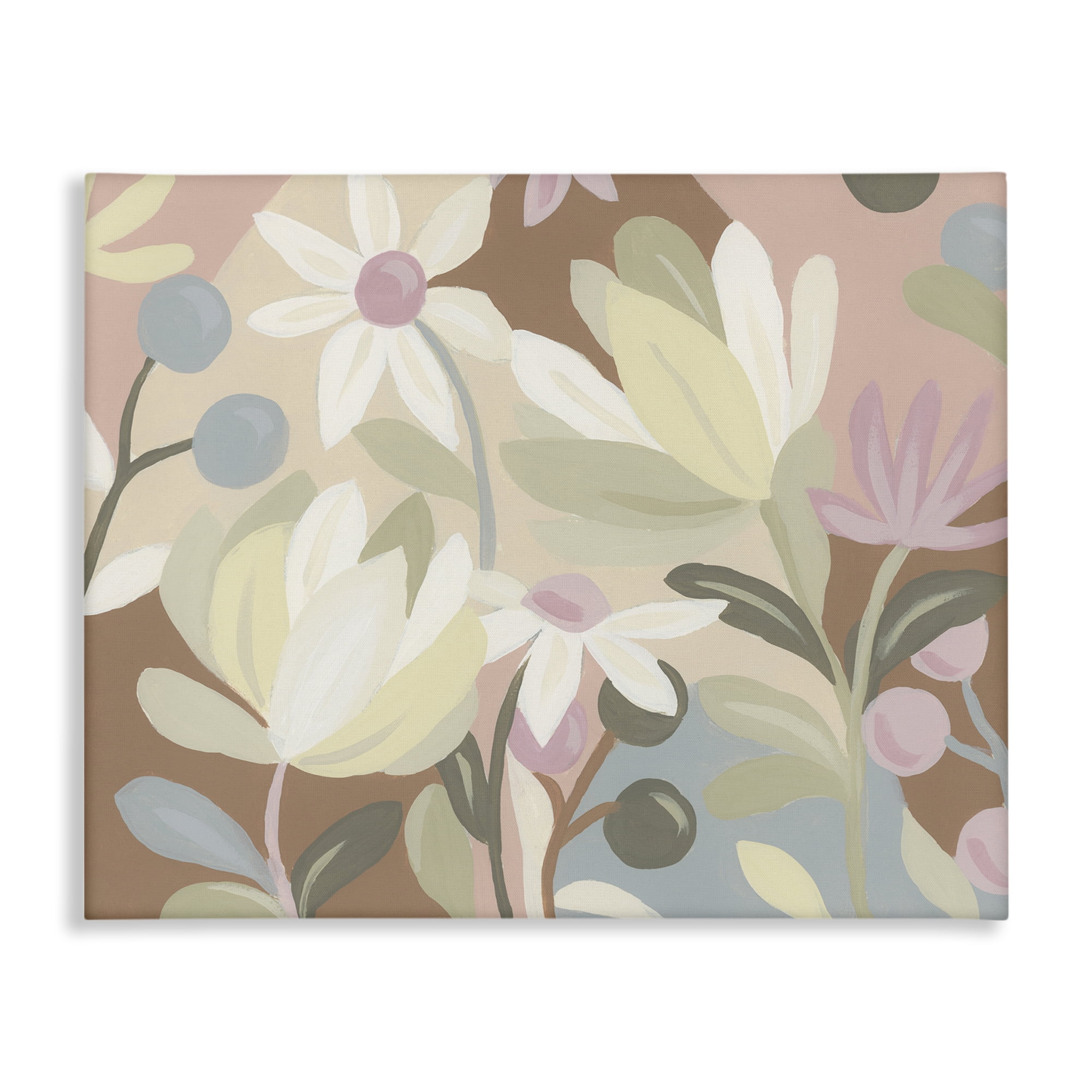 Stupell Industries Modern Tangled Blooms Plants & Flowers Painting Wrapped Canvas Art Print Wall Art, 40 x 30