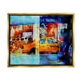thumbnail image 1 of Stupell Industries Modern Taxi Collage Transportation Painting Gold Floater Framed Art Print Wall Art, 21 x 17, 1 of 1