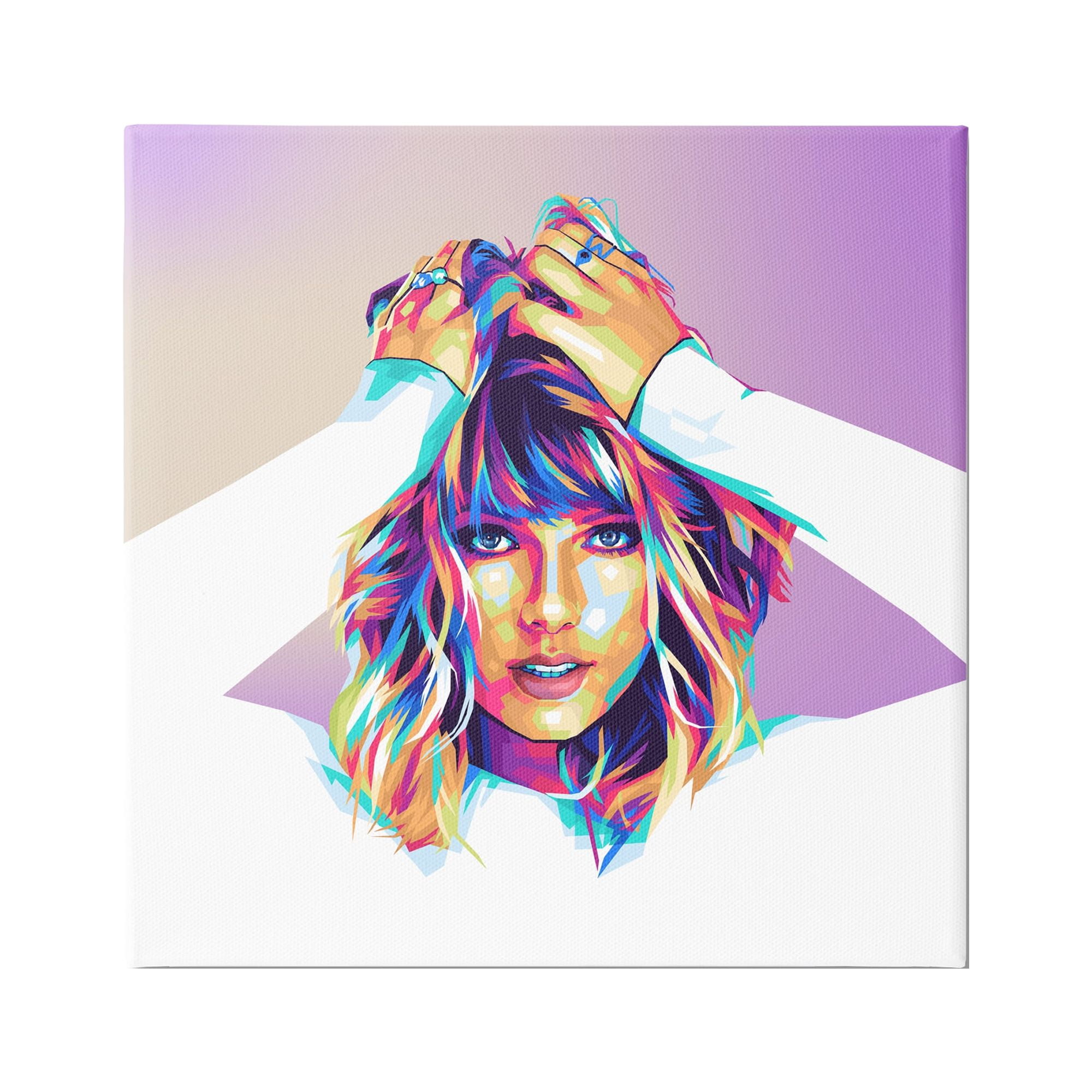 Stupell Industries Modern Taylor Portrait Abstract Painting Gallery Wrapped Canvas Art Print Wall Art, 24 x 24