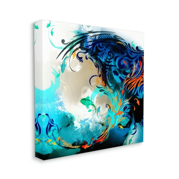 Stupell Industries Modern Tidal Wave Abstract Ocean Vibrant Detail Canvas Wall Art, 30 x 30, Design by Helen Abbas