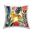 thumbnail image 1 of Stupell Industries Modern Tiger & Leaves Decorative Printed Throw Pillow, 18 x 18, 1 of 8