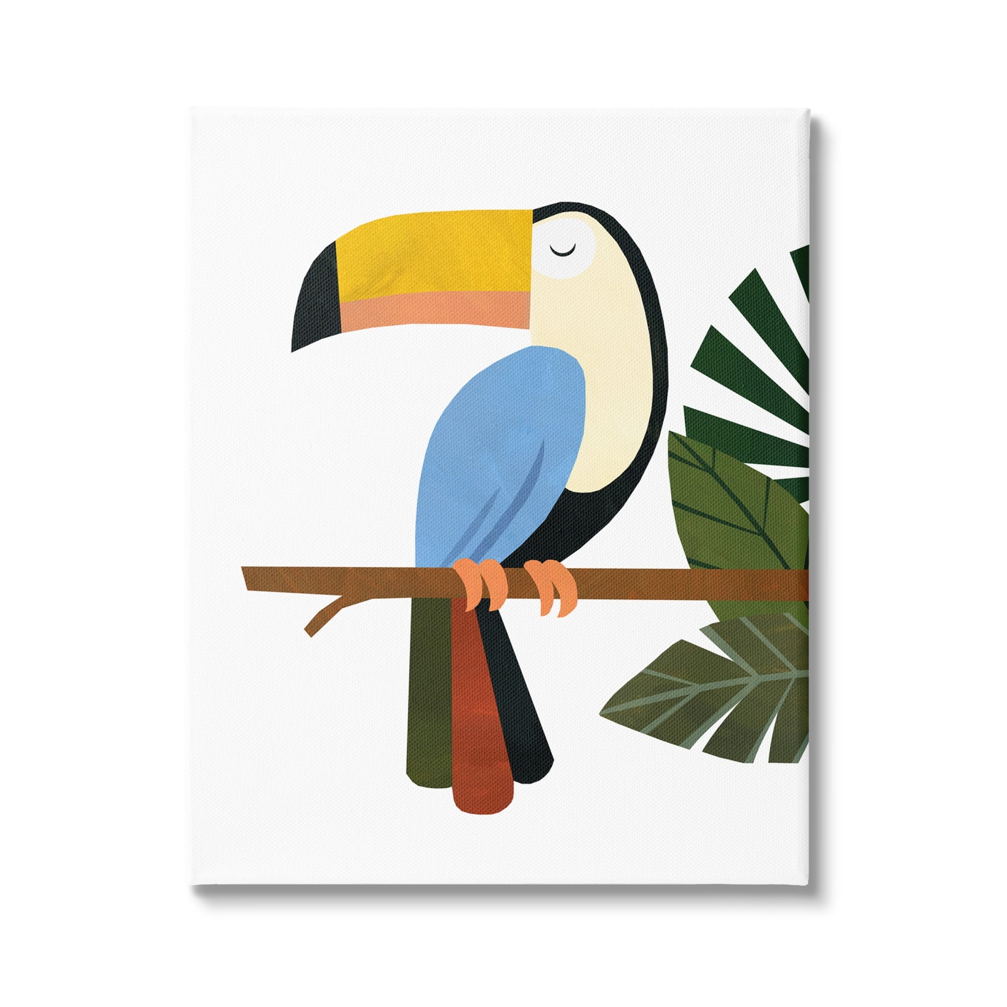 Stupell Industries Modern Toucan Bird Perched Jungle Animals & Insects Painting Gallery Wrapped Canvas Print Wall Art