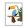 thumbnail image 1 of Stupell Industries Modern Toucan Bird Perched Jungle Animals & Insects Painting Gray Framed Art Print Wall Art, 1 of 5