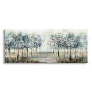 Stupell Industries Modern Tree Grove Nature Painting Gallery Wrapped Canvas Print Wall Art, 48 x 20