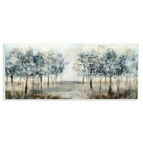 Modern Tree Grove Wall Plaque Art, 17 x 7, Made In USA