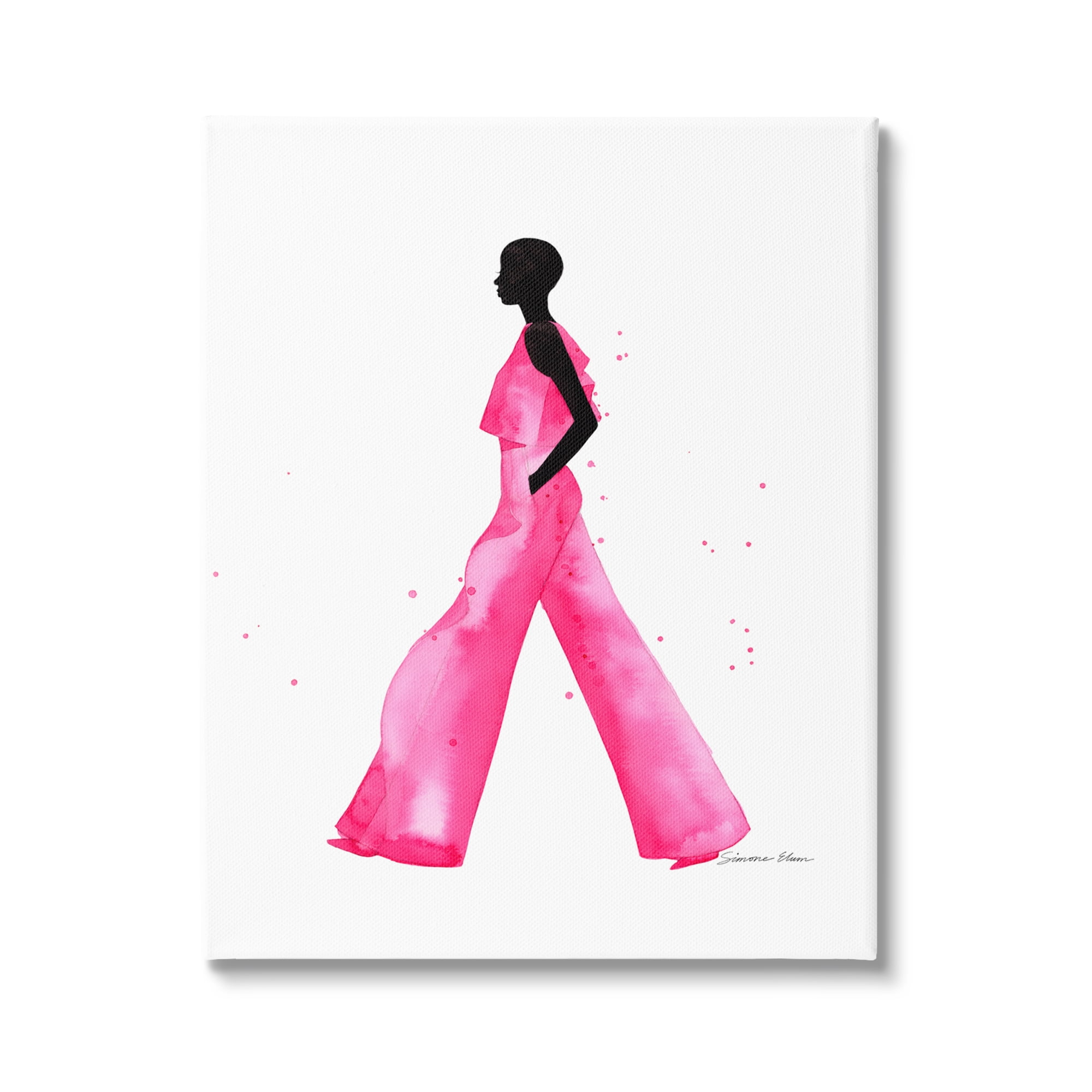 Stupell Industries Modern Trendy Girl Beauty & Fashion Painting Gallery Wrapped Canvas Print Wall Art, 24 x 30