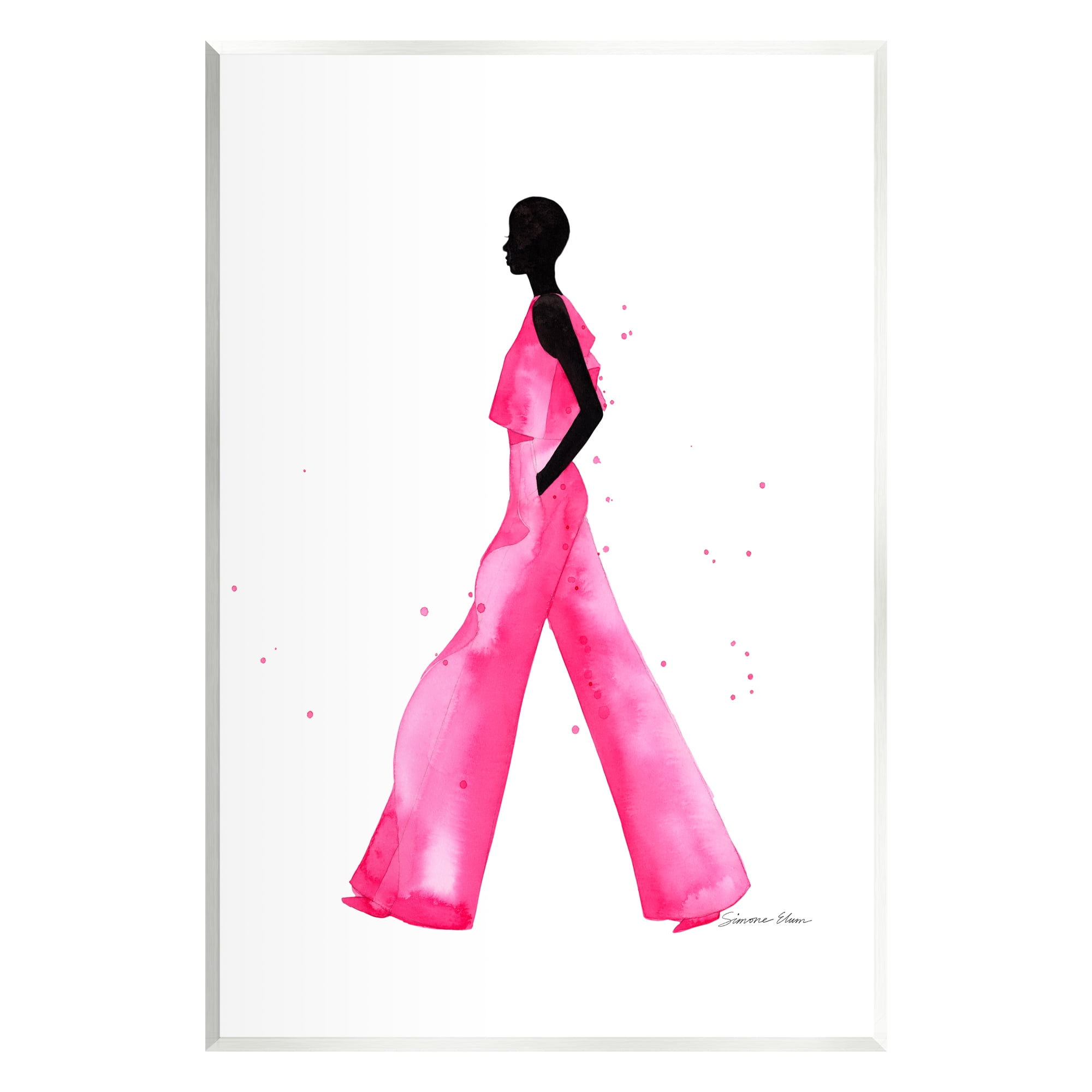 Stupell Industries Modern Trendy Girl Beauty & Fashion Painting Unframed Art Print Wall Art, 13 x 19