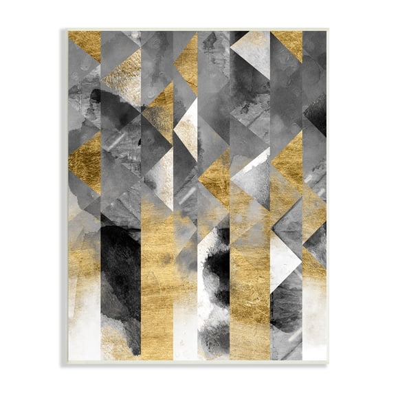 Stupell Industries Modern Triangular Stripes Sharp Geometric Pattern Abstract Painting Unframed Art Print Wall Art, 10 x 15