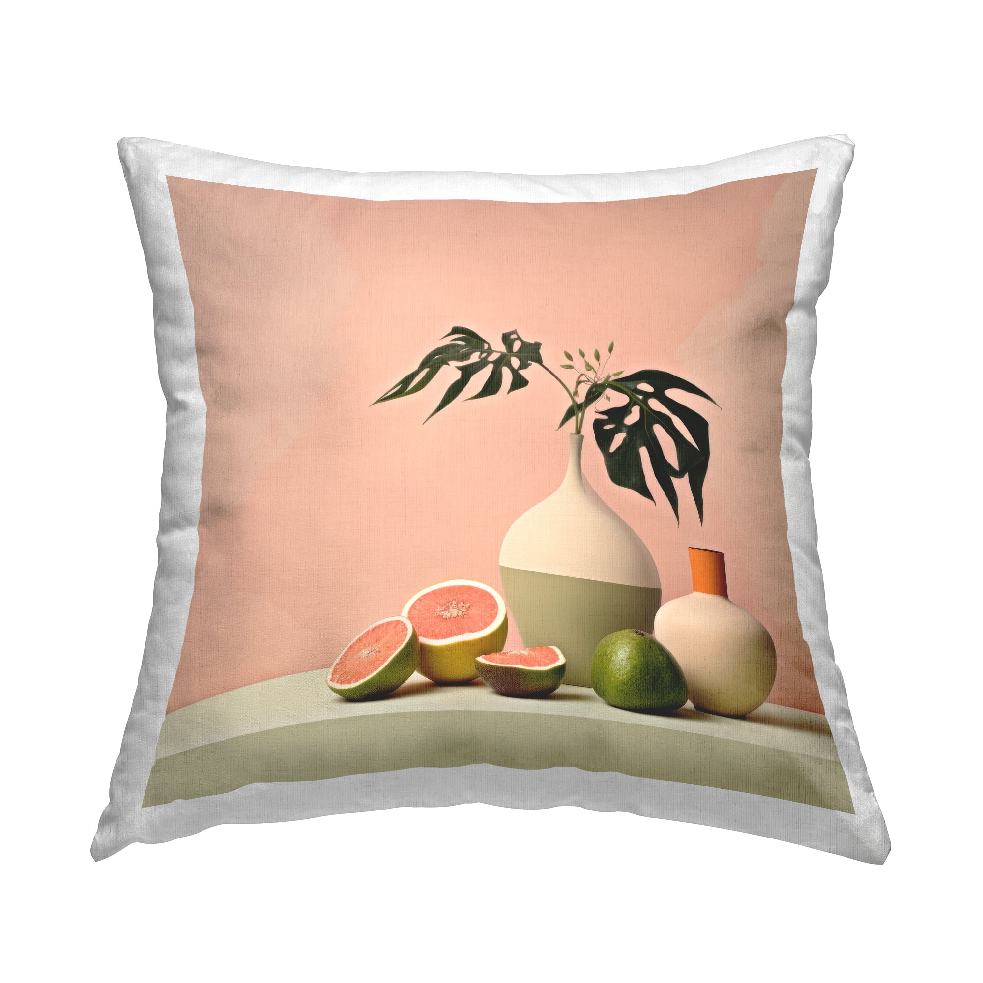 Stupell Industries Modern Tropical Citrus Decorative Printed Throw Pillow, 18 x 18
