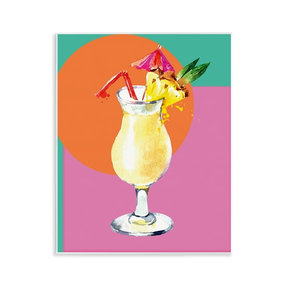 Stupell Industries Modern Tropical Cocktail Food & Beverage Painting Unframed Art Print Wall Art, 11 x 14