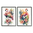 thumbnail image 1 of Stupell Industries Modern Tropical Flamingos Animals & Insects Painting Black Framed Art Print Wall Art, 24 x 30, 1 of 10