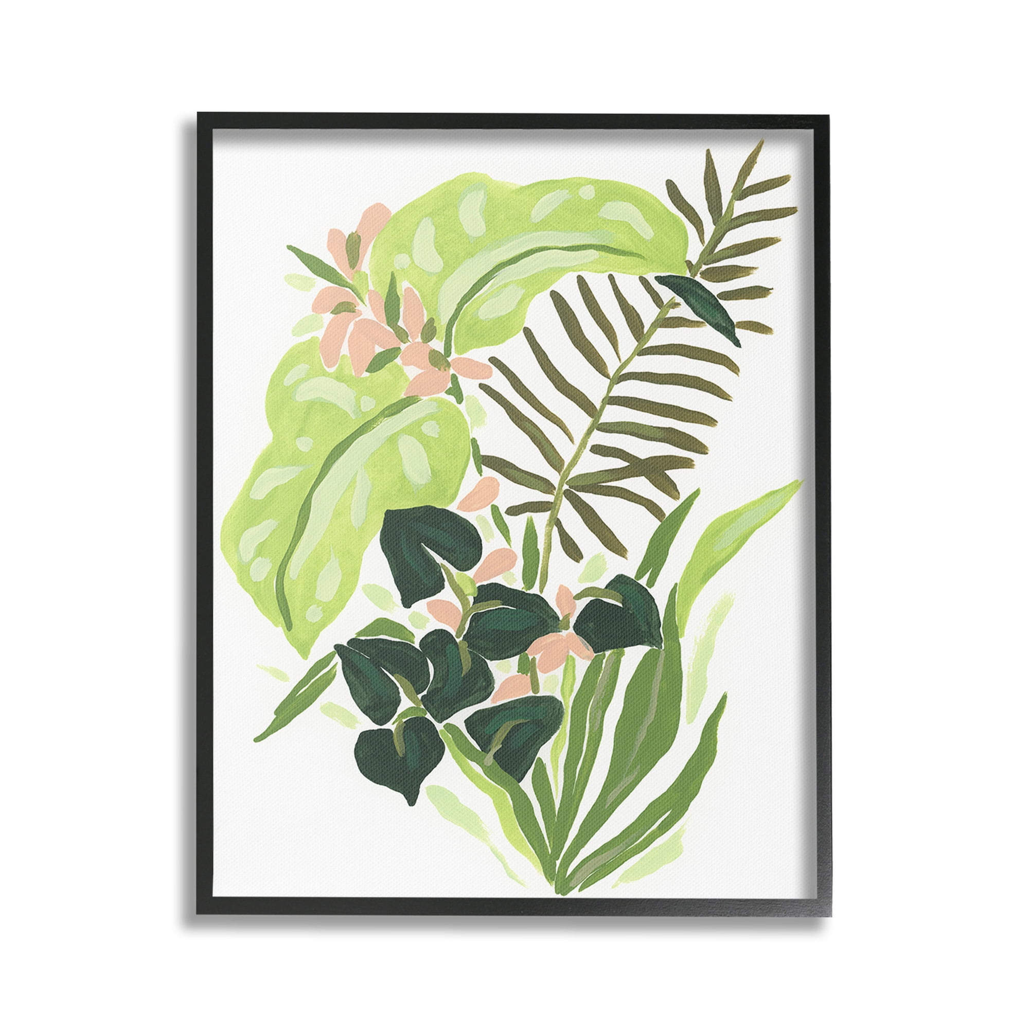 Stupell Industries Modern Tropical Herbs Botanical & Floral Painting Black Framed Art Print Wall Art, 24 x 30