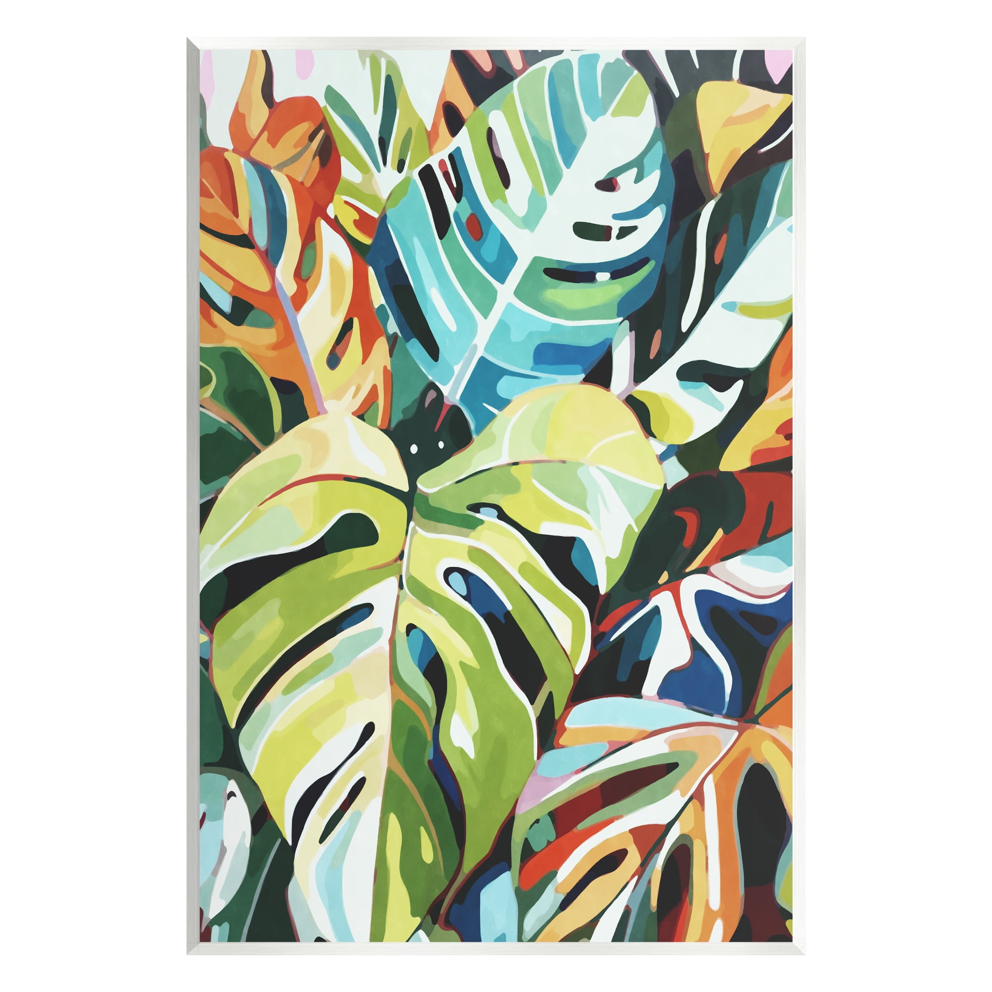 Modern Tropical Palms Botanical Art Print on MDF Wood