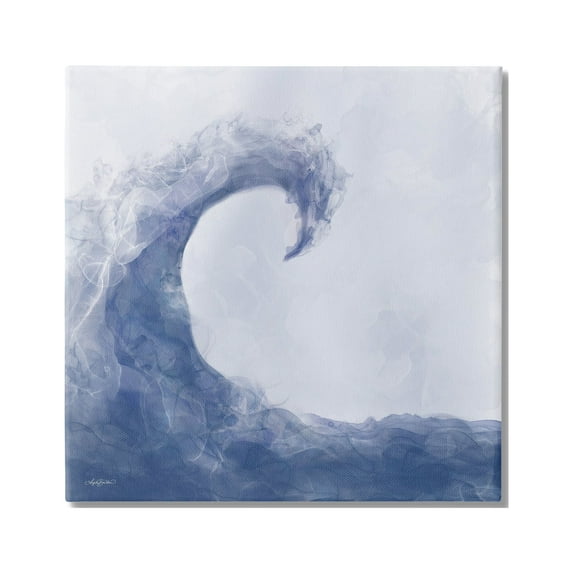 Stupell Industries Modern Tsunami Wave Nature Painting Gallery Wrapped Canvas Print Wall Art, 17 x 17