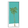 thumbnail image 1 of Stupell Industries Modern Turquoise Palm Tree Botanical & Floral Painting White Framed Art Print Wall Art, 10 x 24, 1 of 8