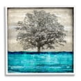 thumbnail image 1 of Stupell Industries Modern Turquoise Tree Collage Graphic Art White Framed Art Print Wall Art, Design by Eric Turner, 1 of 7