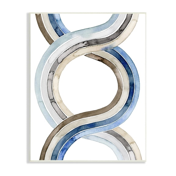 Stupell Industries Modern Two Dimensional Helix Abstract Watercolor Painting, 10 x 15,Design by Grace Popp