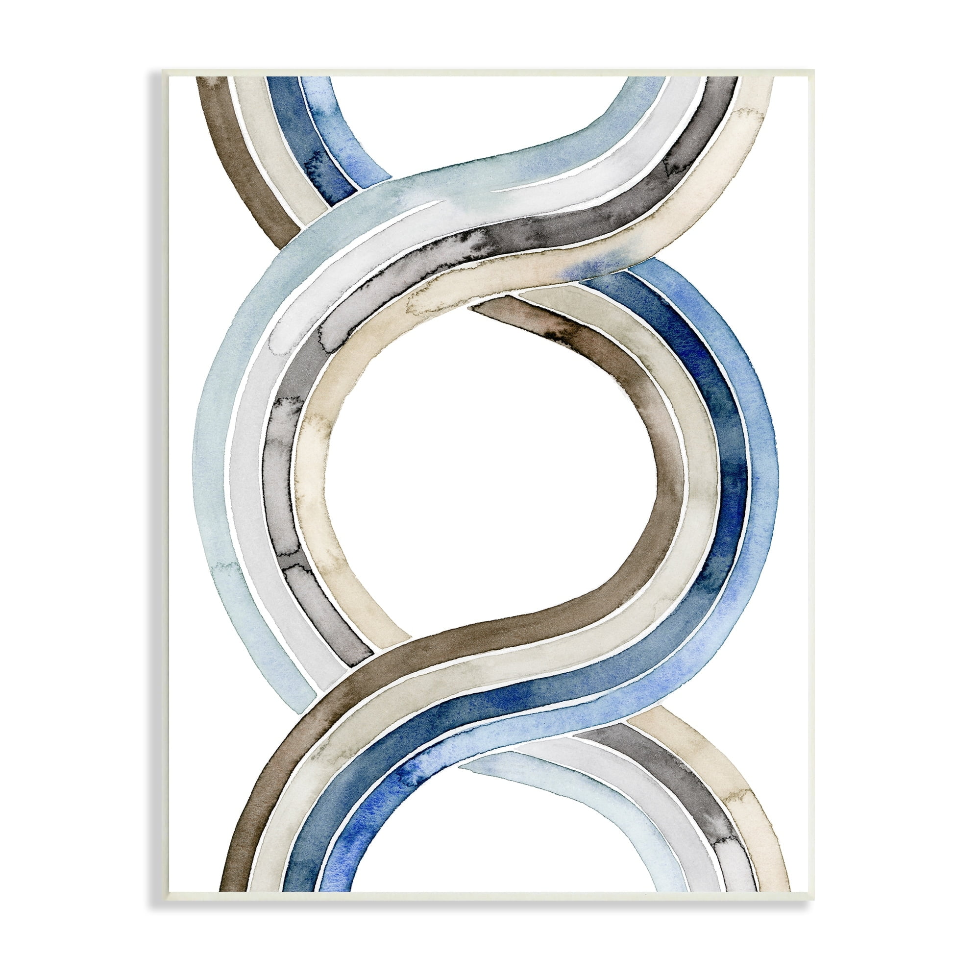 Stupell Industries Modern Two Dimensional Helix Abstract Watercolor Painting, 13 x 19,Design by Grace Popp