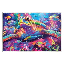 Stupell Industries Modern Underwater Animals Animals & Insects Painting Unframed Art Print Wall Art, 15 x 10