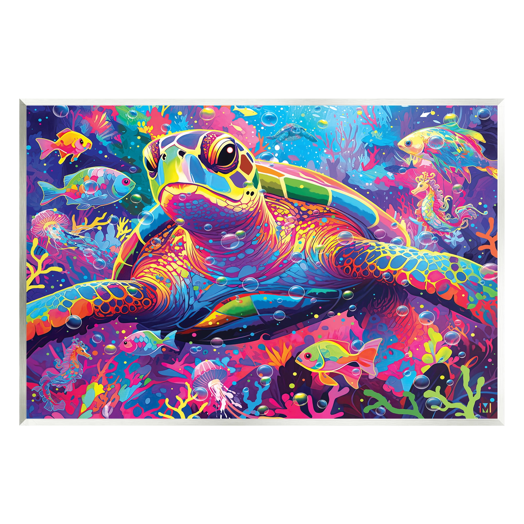 Stupell Industries Modern Underwater Animals Animals & Insects Painting Unframed Art Print Wall Art, 19 x 13