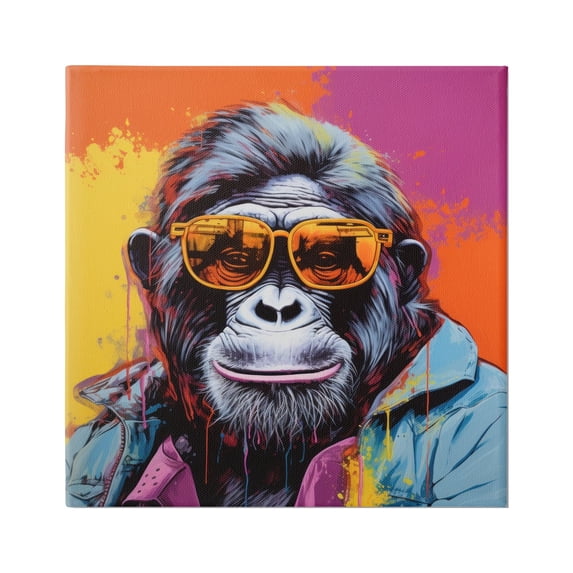 Stupell Industries Modern Urban Gorilla Animals & Insects Painting Gallery Wrapped Canvas Art Print Wall Art, 24 x 24