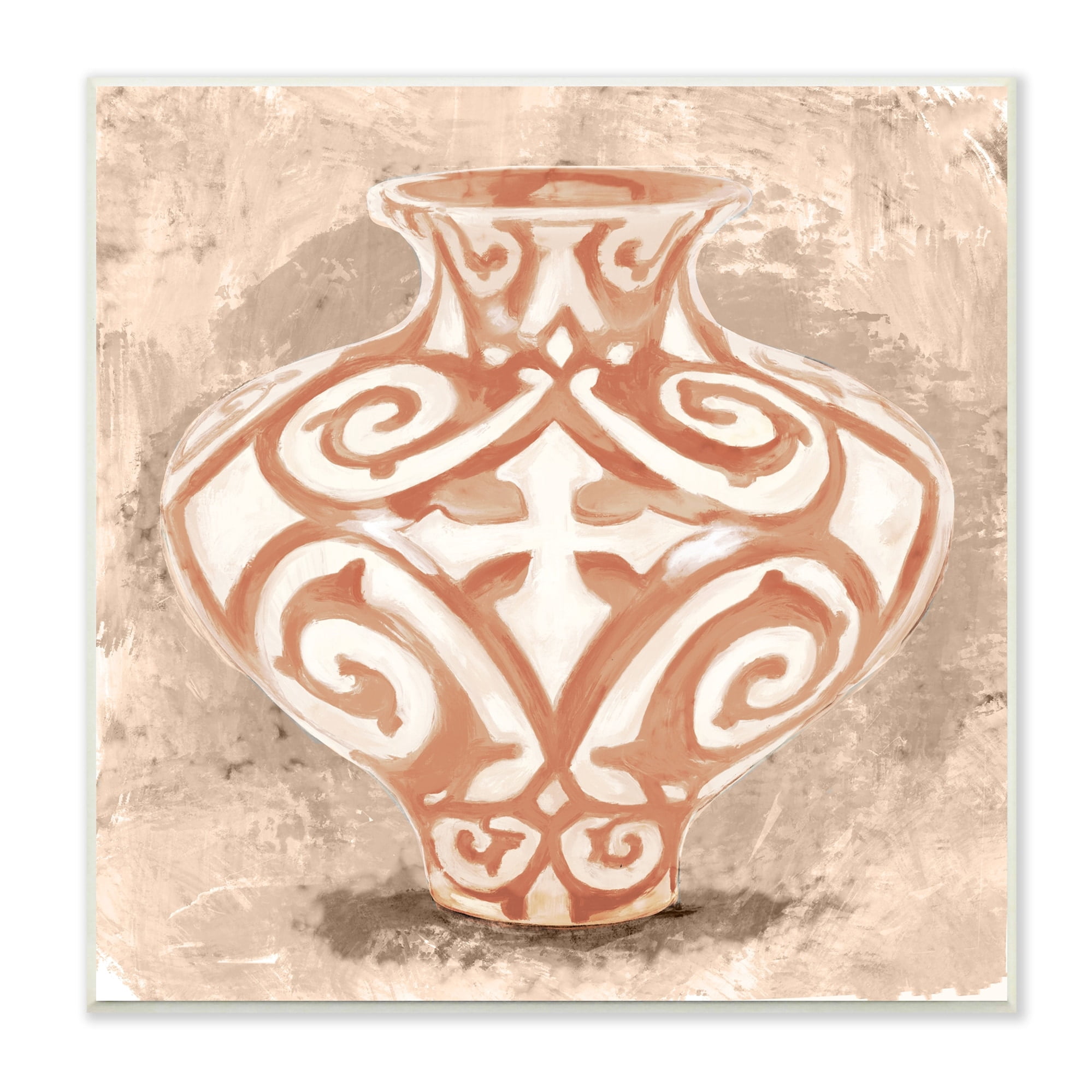 Stupell Industries Modern Urn Still Life Abstract Shape Pattern, 12 x 12,Design by Daphne Polselli