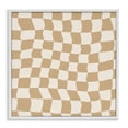 thumbnail image 1 of Stupell Industries Modern Wavy Checkered Pattern White Framed Giclee Art, 17 x 17, by Carrie Cantwell, 1 of 8