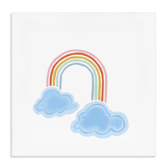 Stupell Industries Modern Whimsical Rainbow with Clouds Canvas Art, 36 x 36, by Amelia Noyes