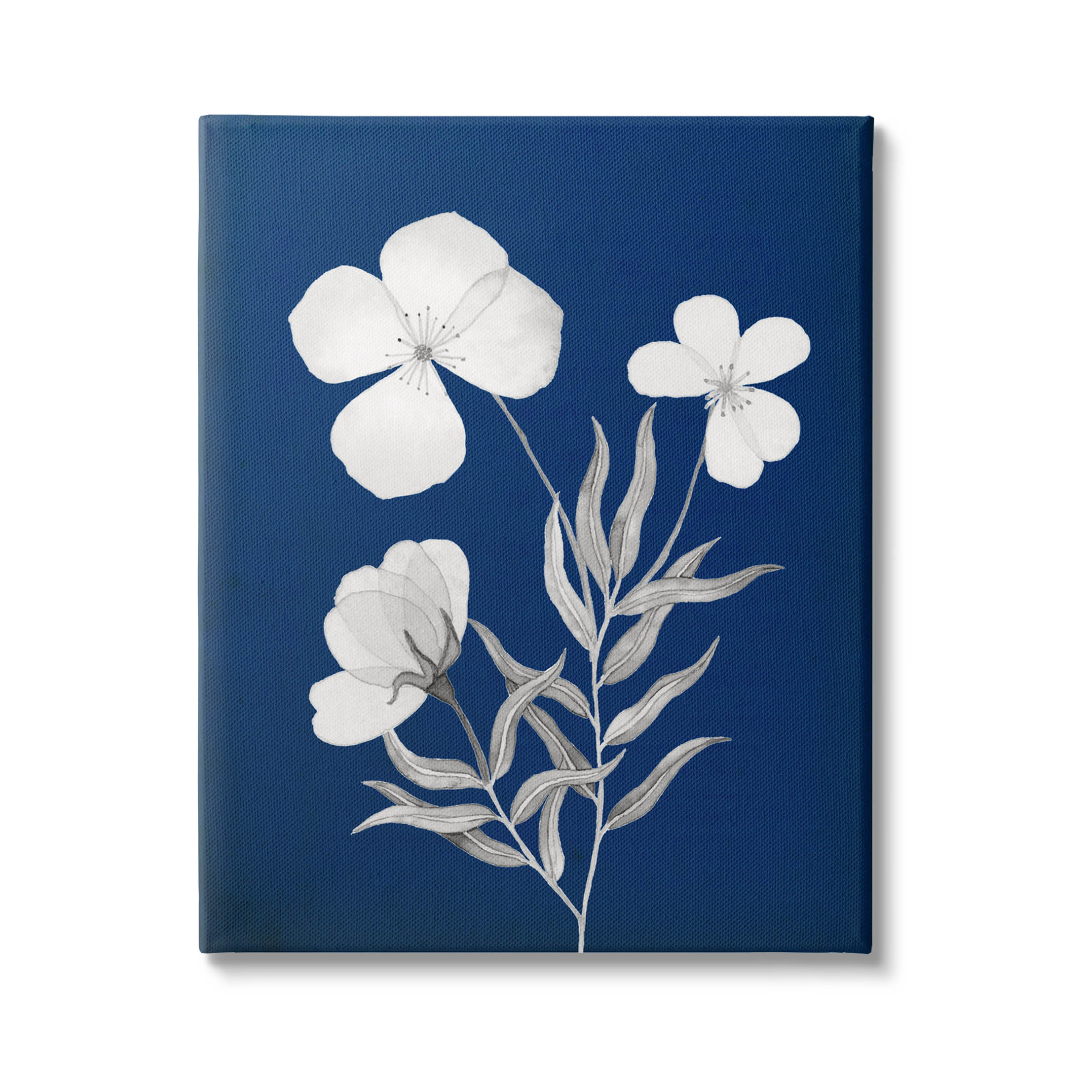 Stupell Industries Modern White Flower Petals Graphic Art Gallery Wrapped Canvas Print Wall Art, Design by Kourtni Gunn